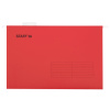 Подвесные папки A4/Foolscap (404х240 мм) до 80 л., КОМПЛЕКТ 10 шт., красные, картон, STAFF, 270936