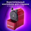Точилка механическая BRAUBERG "JET", металлический механизм, черный/бордовый, 222517