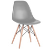 Стулья BRABIX "Eames CF-010", КОМПЛЕКТ 4 шт., пластик серый, опоры дерево/металл, 532632