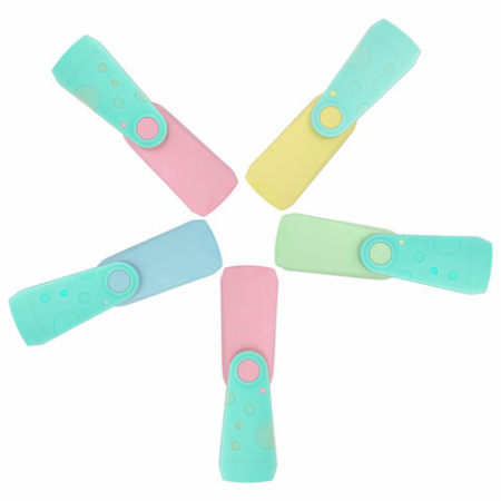 Ластик BRAUBERG "ULTRA PASTEL", 57х24х15 мм, пастельные цвета ассорти, бирюзовый пластиковый держатель, 272688