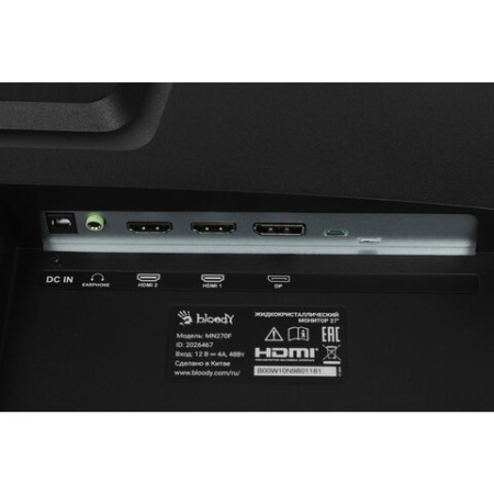 Монитор BLOODY MN270F 27" (68,6 см)/1920x1080/16:9/IPS/5ms/300cd/HDMI/DP/черный