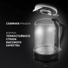 Чайник POLARIS PWK 1753CGL, 1,5 л, 1950 Вт, закрытый нагревательный элемент, стекло, черный, 53258