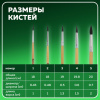 Кисти BRAUBERG, набор 5 шт. (белка, круглые № 1, 2, 3, 4, 5), блистер, 200217