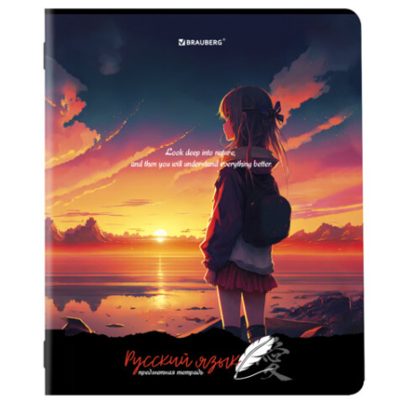 Тетради предметные, КОМПЛЕКТ 12 ПРЕДМЕТОВ, 48 л., матовая ламинация, BRAUBERG, "ANIME GIRLS", 404832