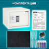 Сейф мебельный DASWERK (ДАСВЕРК) SC-250EL (250х350х250 мм), электронный замок, бежевый, 291345