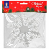 Украшение ёлочное в форме СНЕЖИНОК, 5 шт., 15 см, акрил, пакет с европодвесом, ЗОЛОТАЯ СКАЗКА, 592148