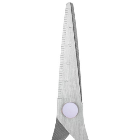 Ножницы BRAUBERG KIDS 130 мм, ручки лавандовые, закругленные лезвия с линейкой, 274061