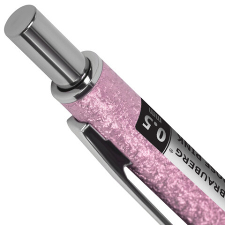 Карандаш механический 0,5 мм + грифели HB 12 штук на блистере, BRAUBERG "ROSE PINK", 181971