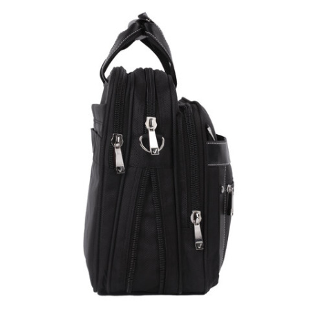 Сумка портфель BRAUBERG CARBON с отделением для ноутбука 15-16", 2 отделения, черная, 31х41х13 см, 240509