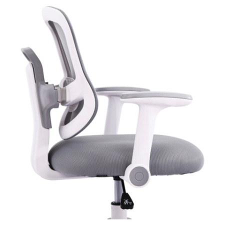 Кресло детское с подставкой для ног BRABIX KIDS "MG-220", сетка/ткань TW, серое, 533315