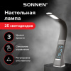 Настольная лампа / светильник SONNEN SM-01B на подставке, LCD-экран, СВЕТОДИОДНАЯ, 5 Вт, черный, 238232