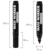 Маркер перманентный универсальный ЧЕРНЫЙ CENTROPEN "Maxi Marker", 2-4 мм, 8936, 5 8936 0112