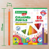 Карандаши цветные BRAUBERG KIDS NEW, 50 цветов, трехгранные, грифель 3 мм, 182004