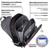 Ранец BRAUBERG QUADRO, 3 отделения, с брелоком, "Огненный паук", 37х28х18 см, 273106