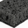 Губки для посуды 9,8х6,6х3 см, КОМПЛЕКТ 10 шт., SQUARE BLACK, КРУПНОПОРИСТЫЙ поролон с абразивным слоем, LAIMA, 608648