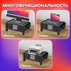 Подставка для монитора, ноутбука 434х336х193 мм, 3 ящика, черная, BRAUBERG, 513791