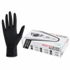 Перчатки нитриловые сверхпрочные с текстурой SFM MEGA TEX BLACK, Германия, 25 пар (50 штук), размер 6-7, S (малый)