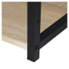 Стол на металлокаркасе BRABIX "LOFT CD-005",1200х520х1200 мм, 3 полки, цвет дуб натуральный, 641223