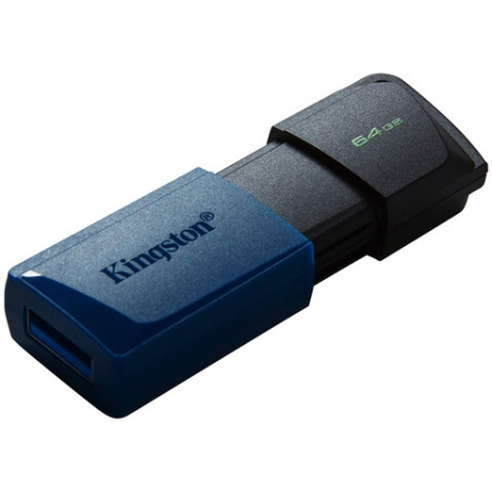 Флеш-диск 64 GB KINGSTON DataTraveler Exodia M, разъем USB 3.2, черный/синий, DTXM/64GB