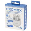 Наушники беспроводные TWS вкладыши с микрофоном CROMEX (КРОМЕКС) EP-T28W, Bluetooth 5.4, белые, 514121