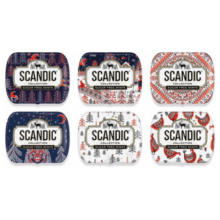 Драже освежающие SCANDIC без сахара со вкусом "Клубничный микс", 14 г, 4610274540063