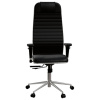 Кресло МЕТТА "ErgoLife" 10 B1-117D, хром, синхромеханизм, 2D-подлокотники, экокожа, черное
