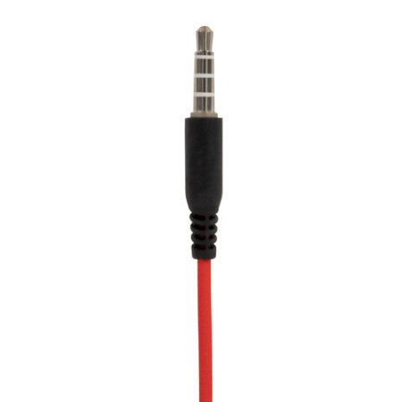 Наушники проводные внутриканальные с микрофоном SONNEN EP-H47RB, 1,1 м, красные/черные, 514129