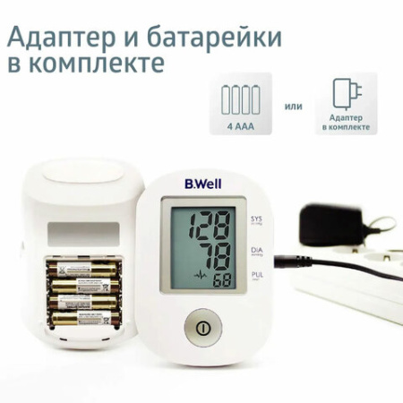 Тонометр (МЕД РегУд) B.WELL PRO-33ad, манжета 22-42 см, автоматический, на плечо, блок питания, PRO-33 ad