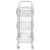 Этажерка (тележка) BOOMHOUSE (БУМХАУС) RC-003 3 яруса, на колесах, В62,5хШ42,5хГ25,5 см, металл, белая, 701456