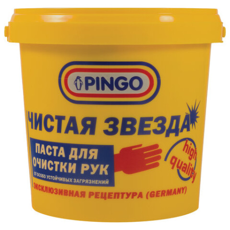Паста очищающая средство для рук, 1000 мл, PINGO (Пинго), ЧИСТАЯ ЗВЕЗДА, от самых стойких загрязнений, банка, 85010-11