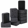 Губки для посуды 9,5х7х3,5 см, КОМПЛЕКТ 10 шт., BIG BLACK, КРУПНОПОРИСТЫЙ поролон с абразивным слоем, LAIMA, 608650