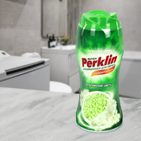 Кондиционер (концентрат) для белья, в гранулах, 250 г, PERKLIN (ПЕРКЛИН) SUPER "Альпийские цветы", 25 стирок, 609819