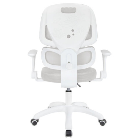Кресло детское с поясничной поддержкой BRABIX KIDS "MG-225", сетка/ткань TW, серое, 533318