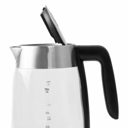 Чайник BQ (БИ-КЬЮ) KT1736G, 1,8 л, 2200 Вт, закрытый нагревательный элемент, ТЕРМОРЕГУЛЯТОР, стекло, 86190523