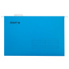 Подвесные папки А4/Foolscap (404х240 мм) до 80 л., КОМПЛЕКТ 10 шт., синие, картон, STAFF, 270933