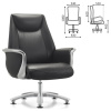 Кресло HAWASAN PREMIUM "EX-801", до 200 кг, алюминий, экокожа, черное, 533235