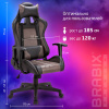 Кресло компьютерное BRABIX "GT Racer GM-100", две подушки, ткань, экокожа, черное/коричневое, 531819