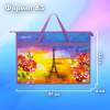 Папка для рисунков и чертежей с ручками BRAUBERG А3, пластик, молния сверху, "Paris", 270147