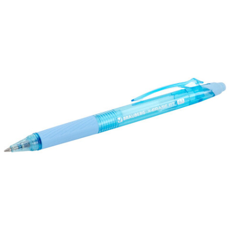 Ручка гелевая стираемая автоматическая BRAUBERG "X-ERASE RT PASTEL COLOR", СИНЯЯ, пишущий узел 0,7 мм, линия письма 0,5 мм, 144424