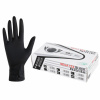 Перчатки нитриловые сверхпрочные с текстурой SFM MEGA TEX BLACK, Германия, 25 пар (50 штук), размер 8-9 (большой)