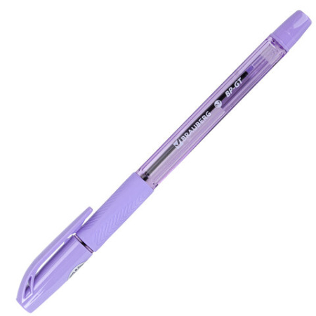 Ручка шариковая BRAUBERG BP-GT PASTEL, СИНЯЯ, корпус ассорти, пишущий узел 0,7 мм, линия письма 0,35 мм, 144503