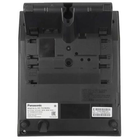 Телефон PANASONIC KX-TS2382RUB, память 10 последних набранных номеров, тональный/импульсный режим, повтор, чёрный