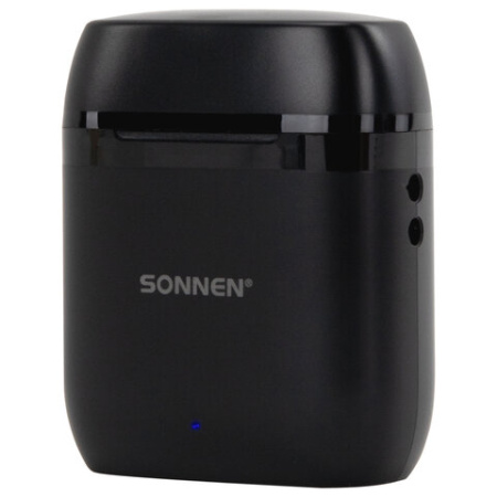Наушники беспроводные TWS вкладыши с микрофоном, SONNEN EP-BH10B, Bluetooth 5.3, черные, 514122
