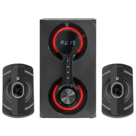 Колонки компьютерные DEFENDER Eclipse, 2.1, 40 Вт, Bluetooth, FM, USB, SD, AUX, черные, 65593