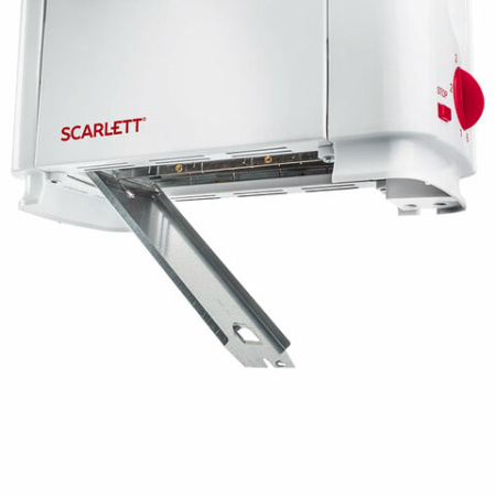Тостер SCARLETT SC-TM11013, 650 Вт, 2 тоста, 6 режимов, сталь, белый