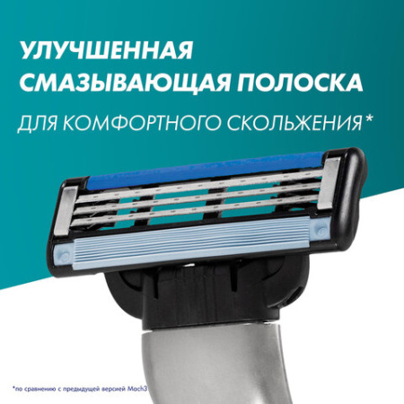 Сменные кассеты для бритья 8 шт., GILLETTE (Жиллет) "Mach3", для мужчин