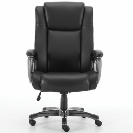 Кресло офисное BRABIX PREMIUM "Solid HD-005", НАГРУЗКА до 180 кг, рециклированная кожа, черное, 531941