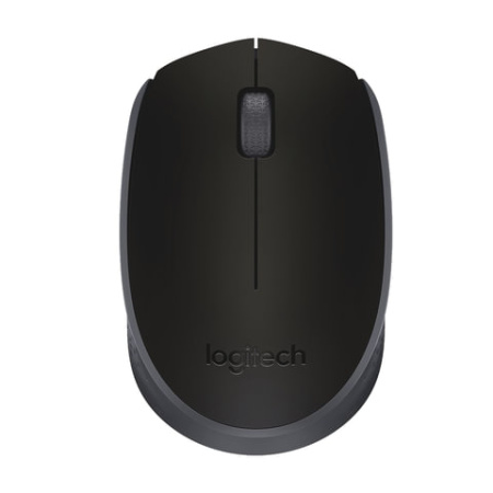 Мышь беспроводная LOGITECH M171, 2 кнопки + 1 колесо-кнопка, оптическая, черная