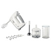 Миксер BOSCH MFQ 36480, 450 Вт, 5 скоростей, 6 насадок, стакан, белый, MFQ36480