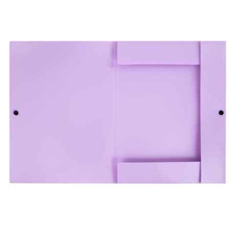 Папка на кнопке пластиковая BRAUBERG "PASTEL", А4, 3 клапана, 600 мкм, цвета ассорти, 272886